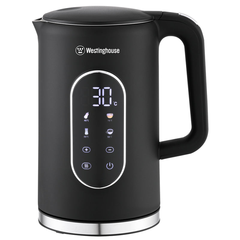 Hervidor digital con pantalla táctil 1.7 L negro mate