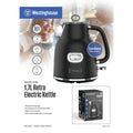 Hervidor eléctrico Retro 1.7 ltrs negro WH