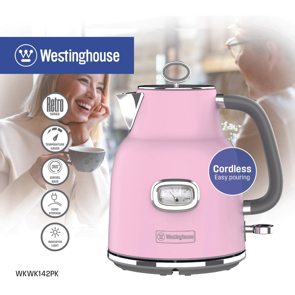 Hervidor eléctrico Retro 1.7 ltrs rosado