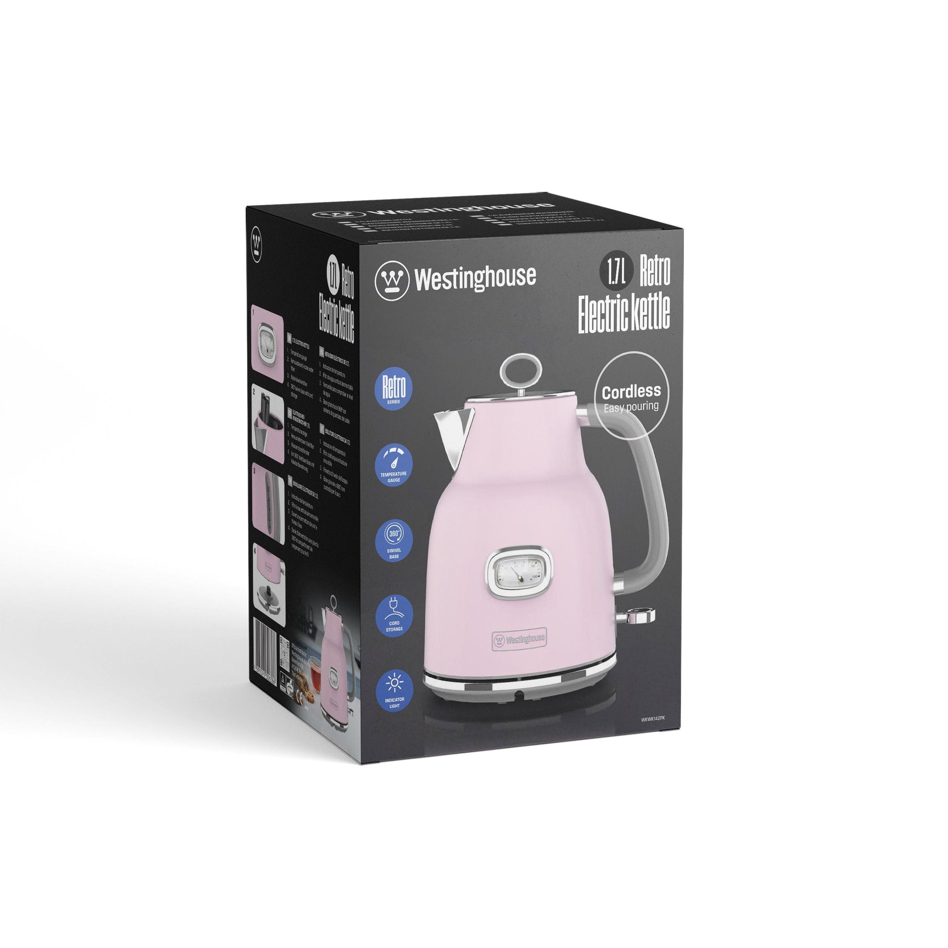 Hervidor eléctrico Retro 1.7 ltrs rosado WH