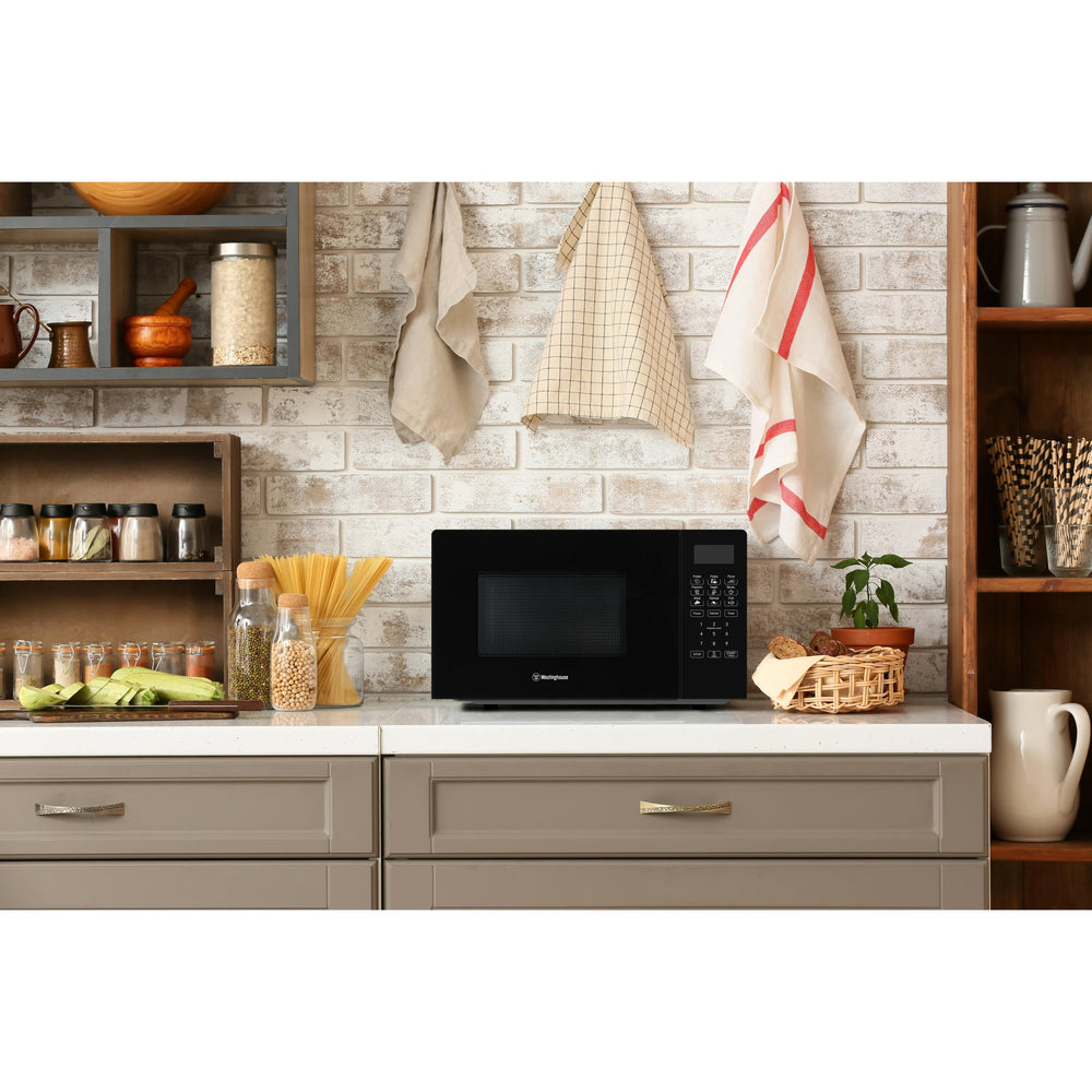 Horno microondas digital 20 litros negro - 700W con 9 Menús Automáticos y Display LED