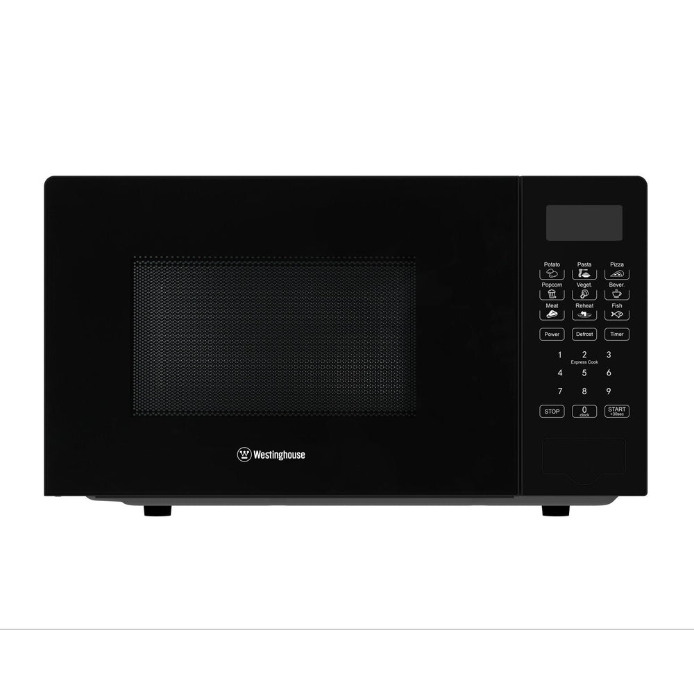 Horno microondas digital 20 litros negro - 700W con 9 Menús Automáticos y Display LED