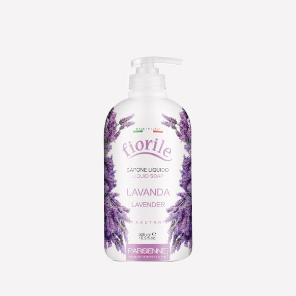 Jabón Líquido Neutro Fiorile con Aroma a Lavanda 500 ml – Hecho en Italia, Relajación Natural para Piel Delicada