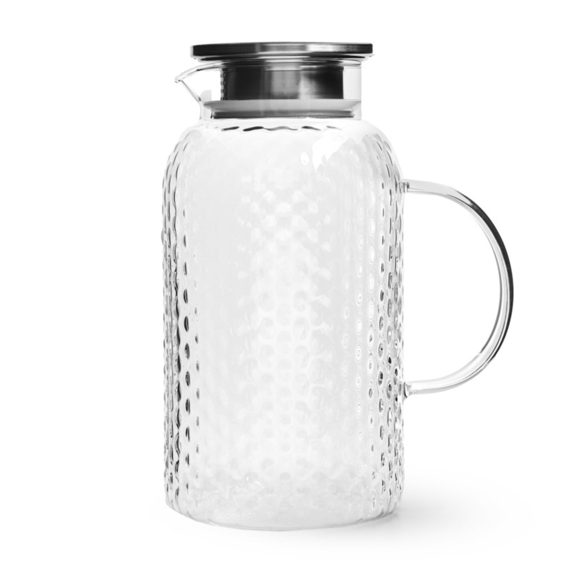 Jarra de Vidrio Borosilicato 1800 ml – Con Filtro de Acero para Bebidas Frías y Calientes