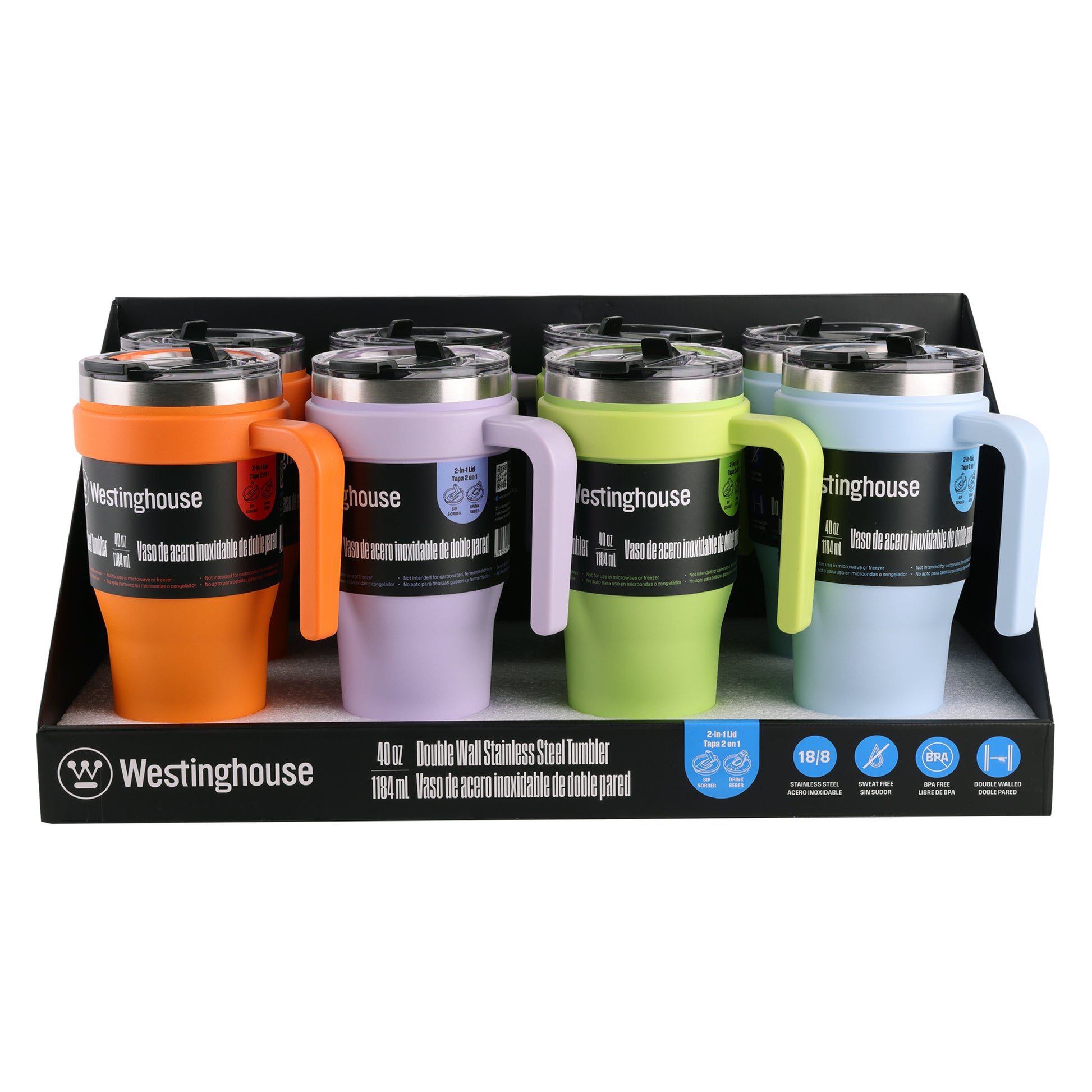 Jarro Térmico doble Pared Acero Inoxidable 1184ml lila – Mantiene Bebidas Frías y Calientes