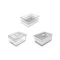 Juego 3 organizadores refrigeradora Clear Fresh transparente