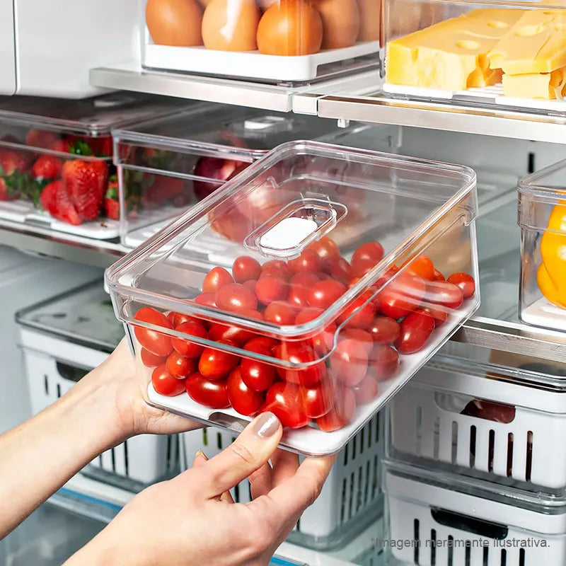 Juego 3 organizadores refrigeradora Clear Fresh transparente