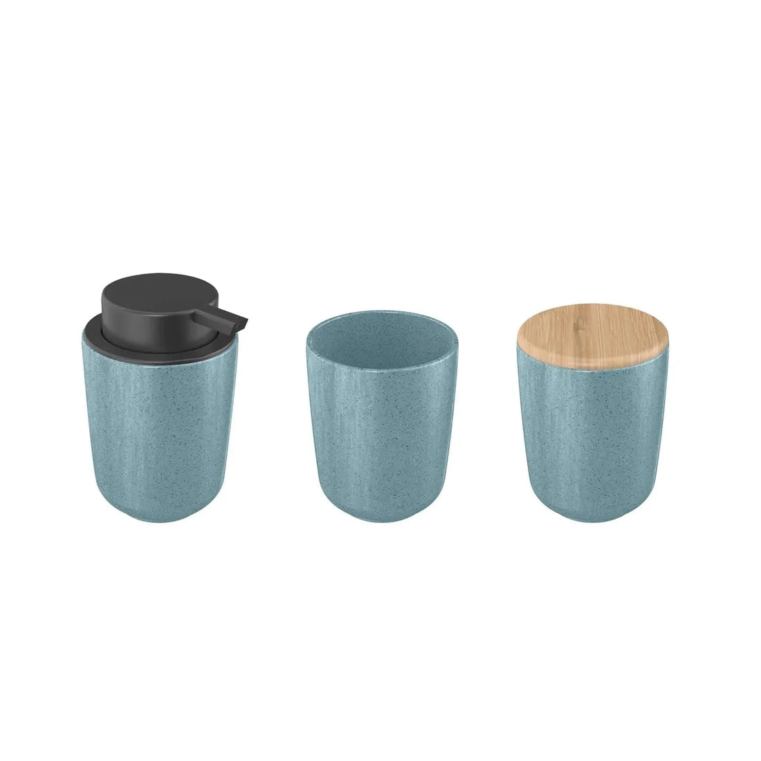 Set para Baño Osaka 3 Piezas de Cerámica azul acerado - Diseño Natural y Elegante