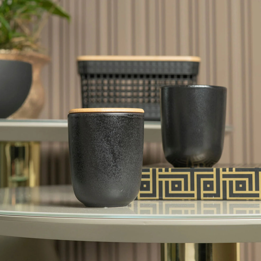 Set para Baño Osaka 3 Piezas de Cerámica negro