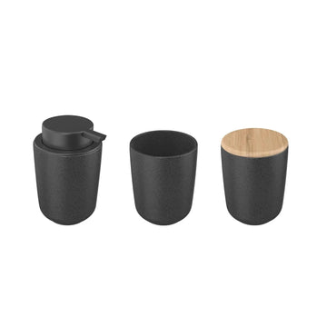 Set para Baño Osaka 3 Piezas de Cerámica negro