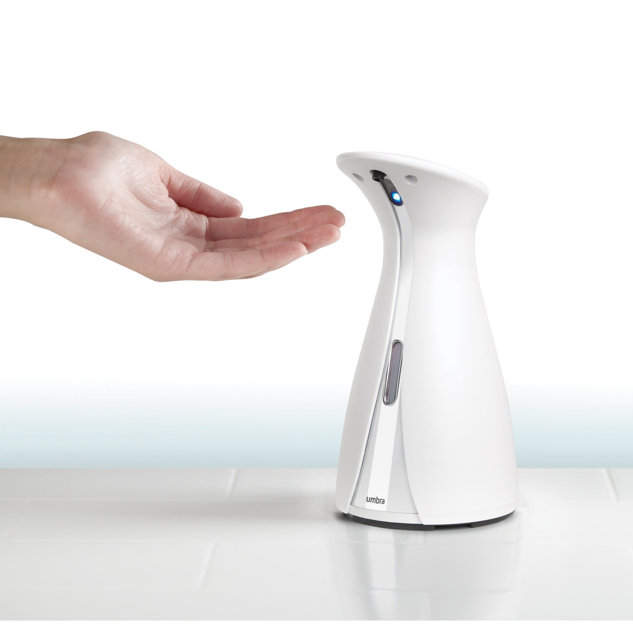 Kit Umbra Otino + Mountie | Dispensador Automático + Porta Papel Toalla sin Taladro – Diseño Moderno para Cocina y Baño