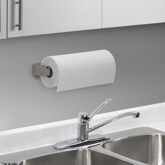 Kit Umbra Otino + Mountie | Dispensador Automático + Porta Papel Toalla sin Taladro – Diseño Moderno para Cocina y Baño