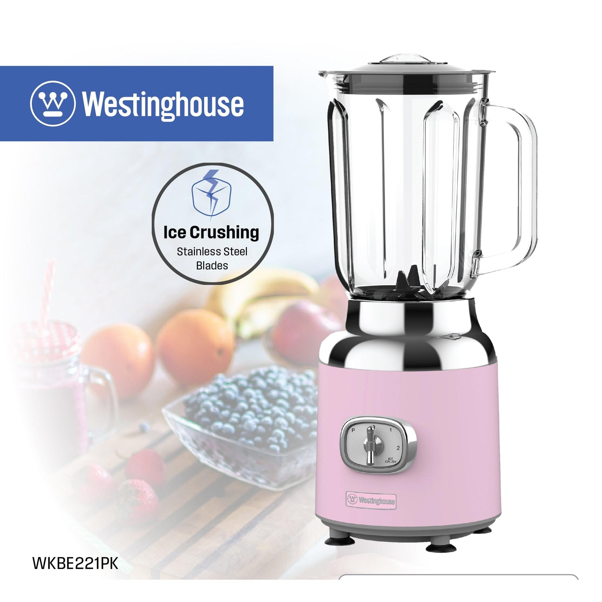 Licuadora Retro 1.5 ltrs rosada
