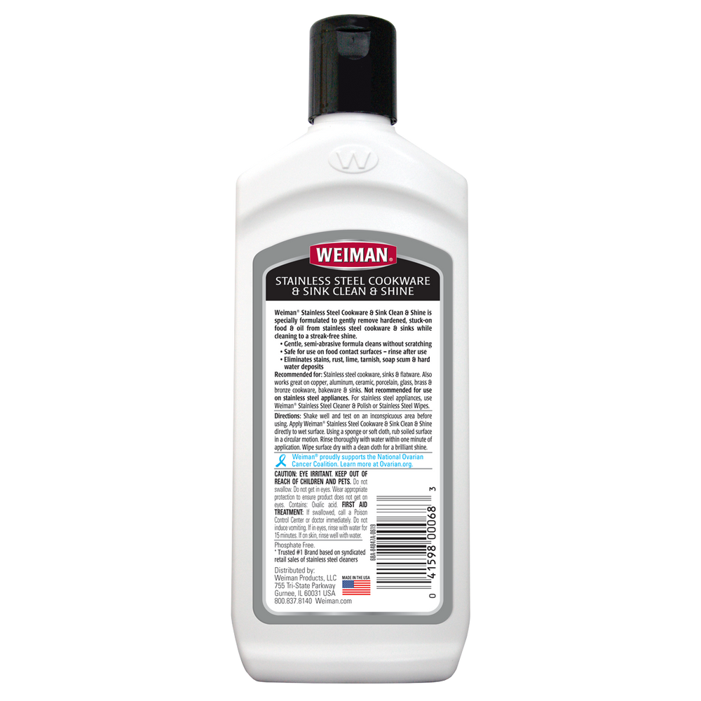 Limpiador y Abrillantador Utensilios y fregadero acero inoxidable 237ml