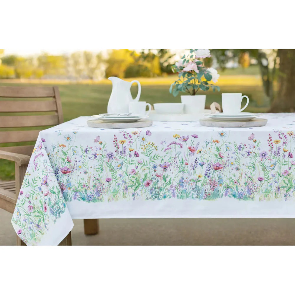 Mantel Antimanchas Abigail redondo 4-6 personas - Tela Resistente y Lavable