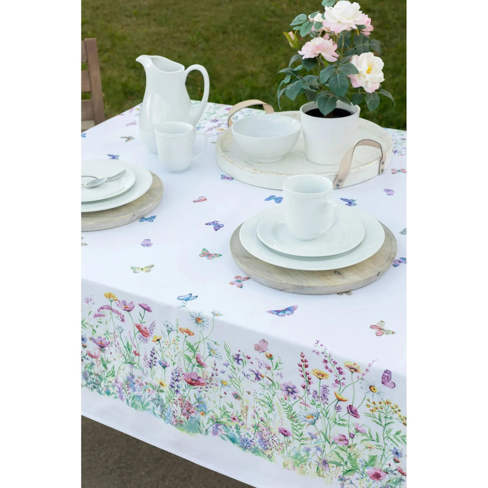 Mantel Antimanchas Abigail redondo 4-6 personas - Tela Resistente y Lavable