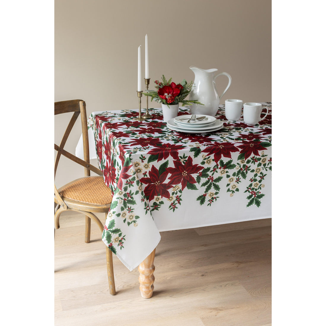 Mantel Blooming Poinsettia 10-12 personas