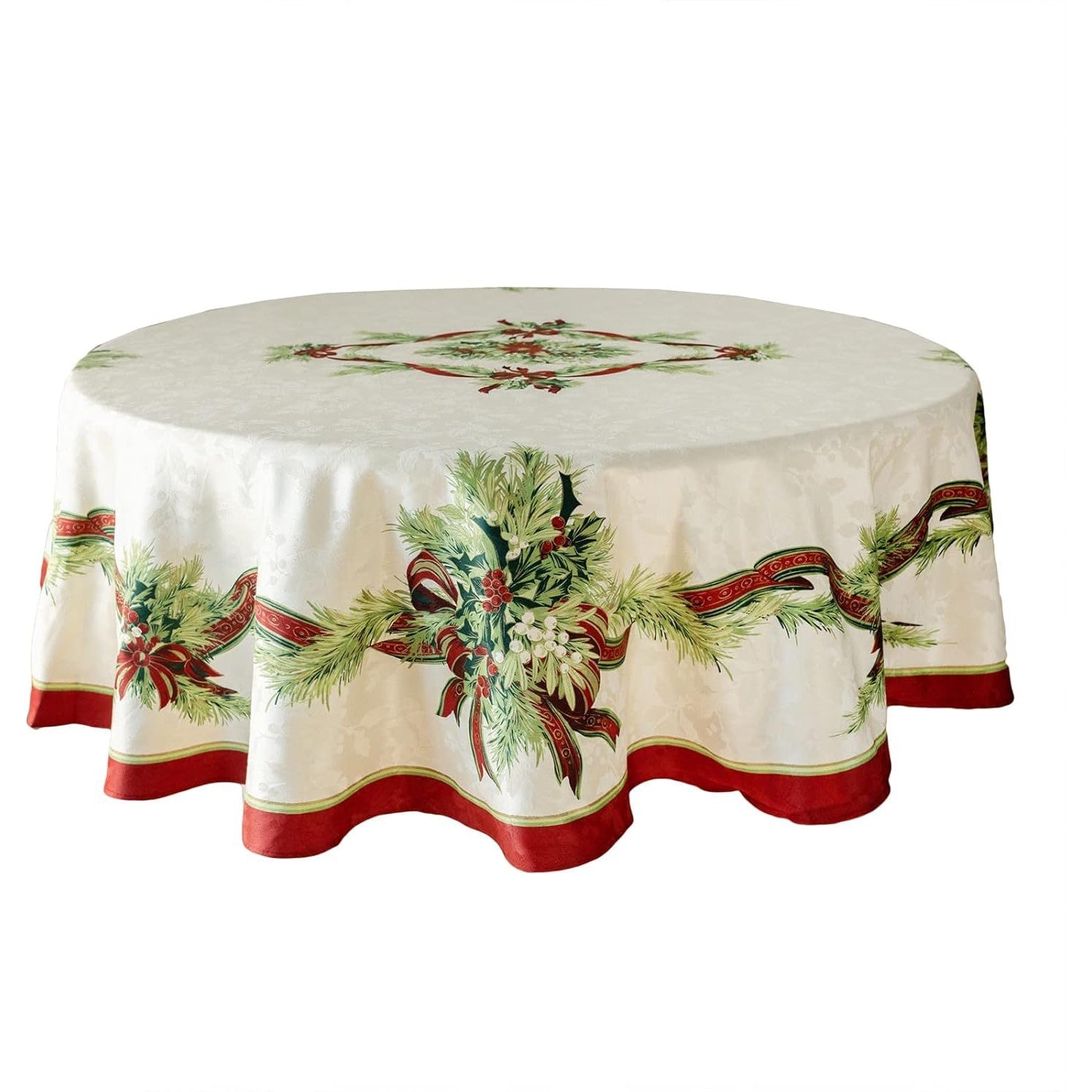 Mantel Christmas Ribbons redondo 70" (4-6p)