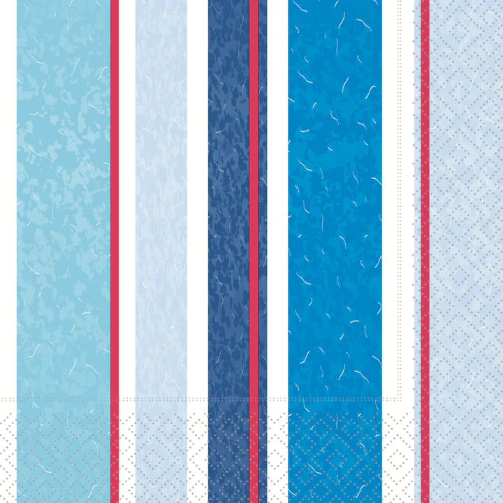 Set x 20 servilletas Marina Stripes cocktail de papel
