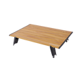 Mesa plegable de aluminio amaderada - Altura Ajustable, Aluminio y Ultraliviana 56x41cm