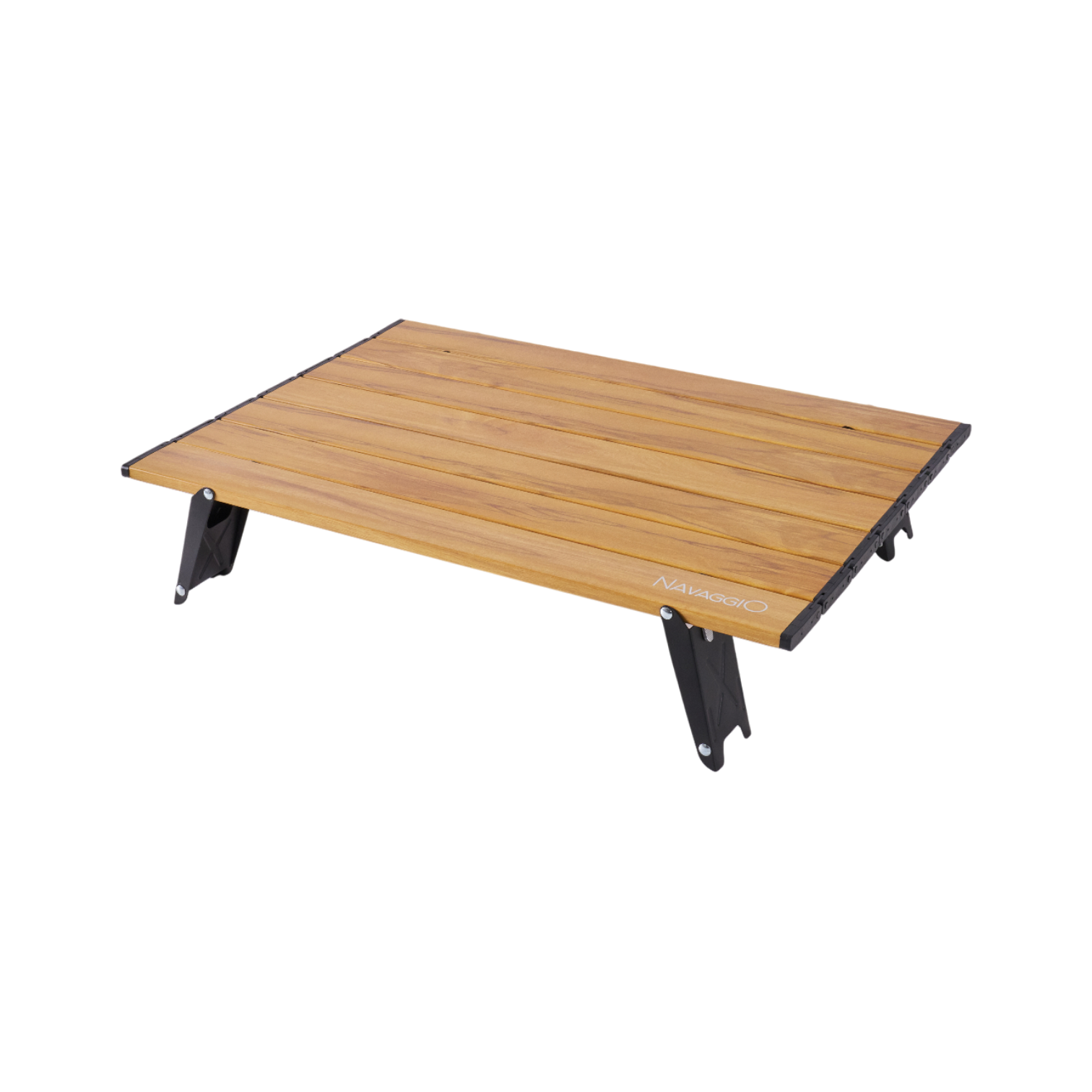 Mesa plegable de aluminio amaderada - Altura Ajustable, Aluminio y Ultraliviana 56x41cm