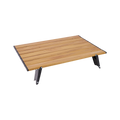 Mesa plegable de aluminio amaderada - Altura Ajustable, Aluminio y Ultraliviana 56x41cm