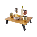 Mesa plegable de aluminio amaderada - Altura Ajustable, Aluminio y Ultraliviana 56x41cm