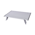 Mesa plegable de aluminio plateada - Altura Ajustable, Aluminio y Ultraliviana 56x41cm
