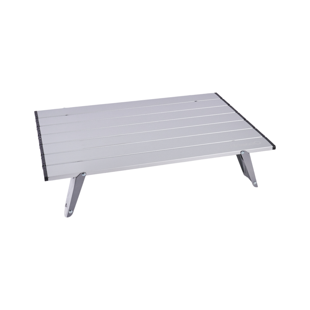 Mesa plegable de aluminio plateada - Altura Ajustable, Aluminio y Ultraliviana 56x41cm