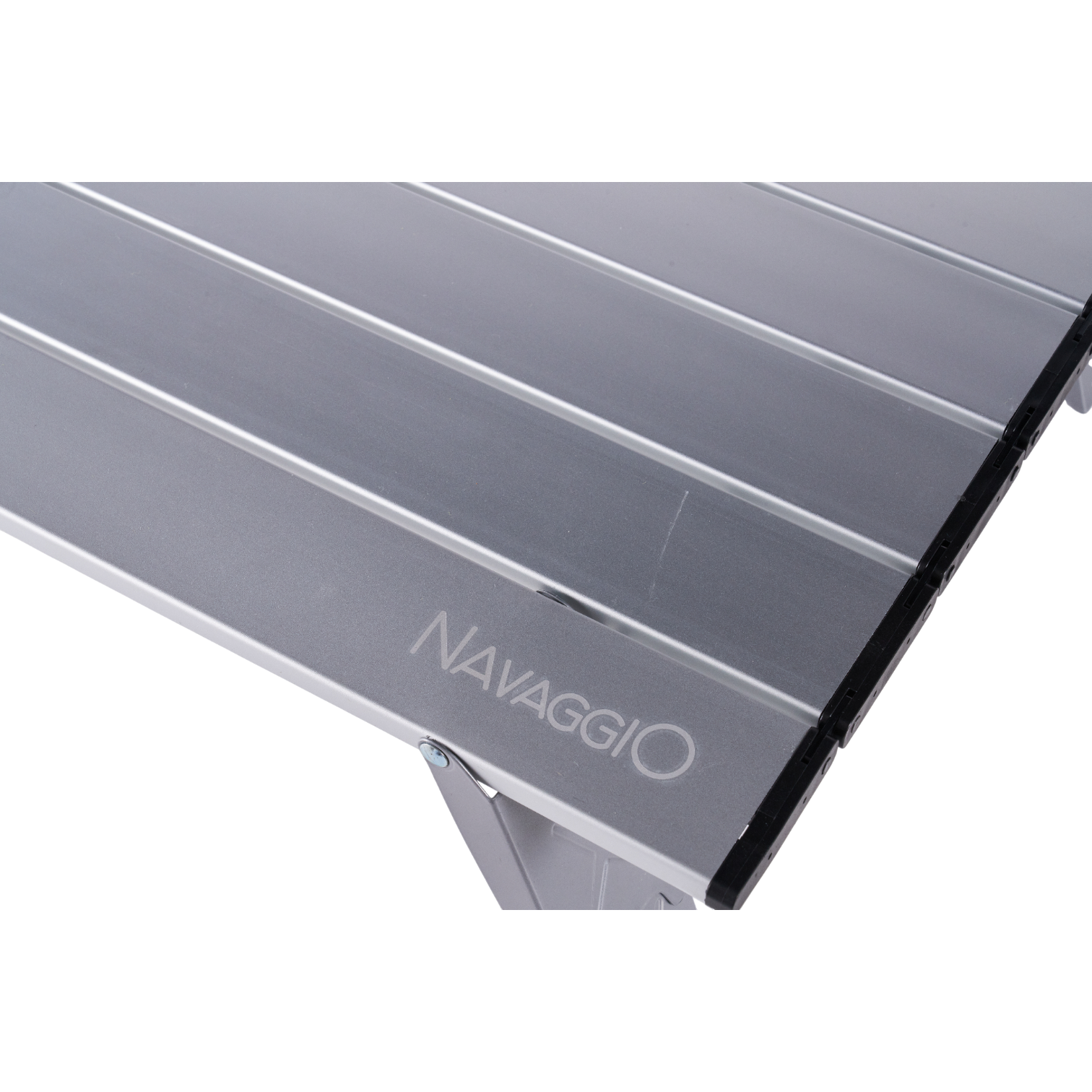 Mesa plegable de aluminio plateada - Altura Ajustable, Aluminio y Ultraliviana 56x41cm