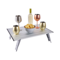 Mesa plegable de aluminio plateada - Altura Ajustable, Aluminio y Ultraliviana 56x41cm