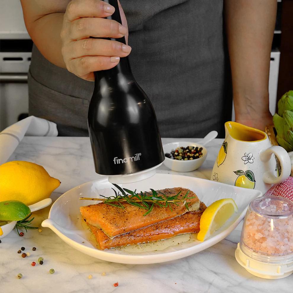 Moledor especias Finamill Classic eléctrico negro batería