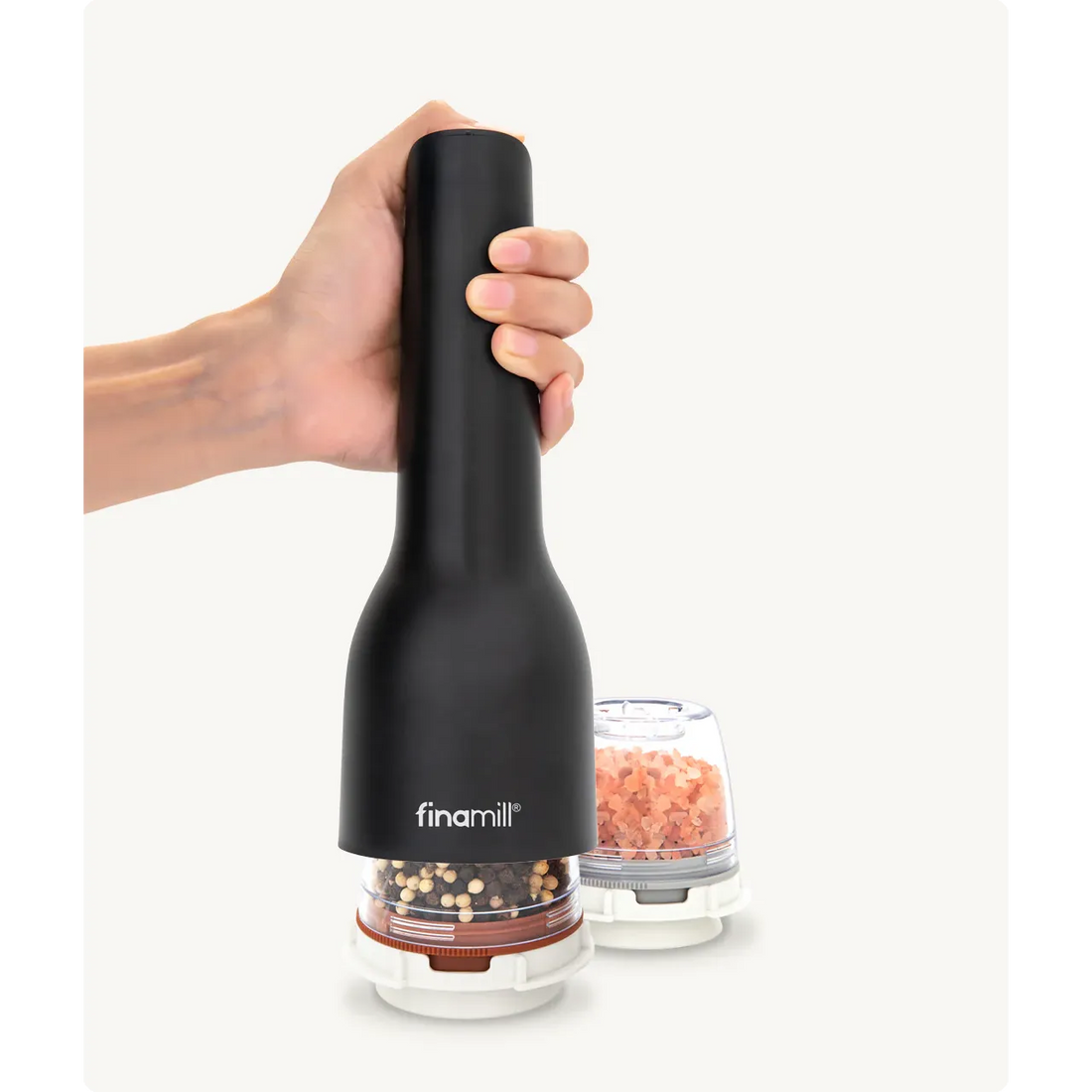 Moledor especias Finamill Classic eléctrico negro recargable USB