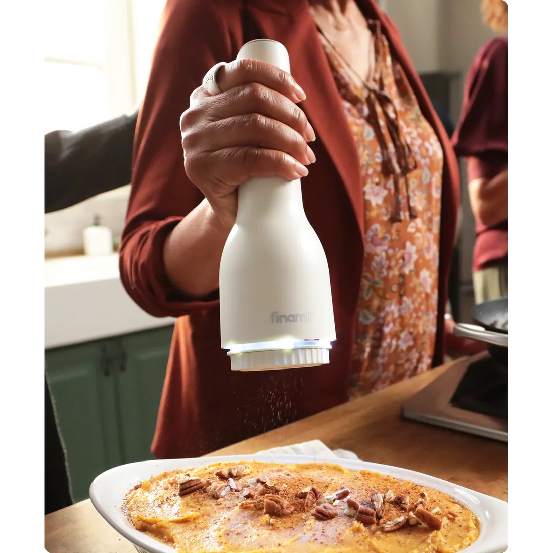 Moledor especias Finamill Classic eléctrico off white recargable USB
