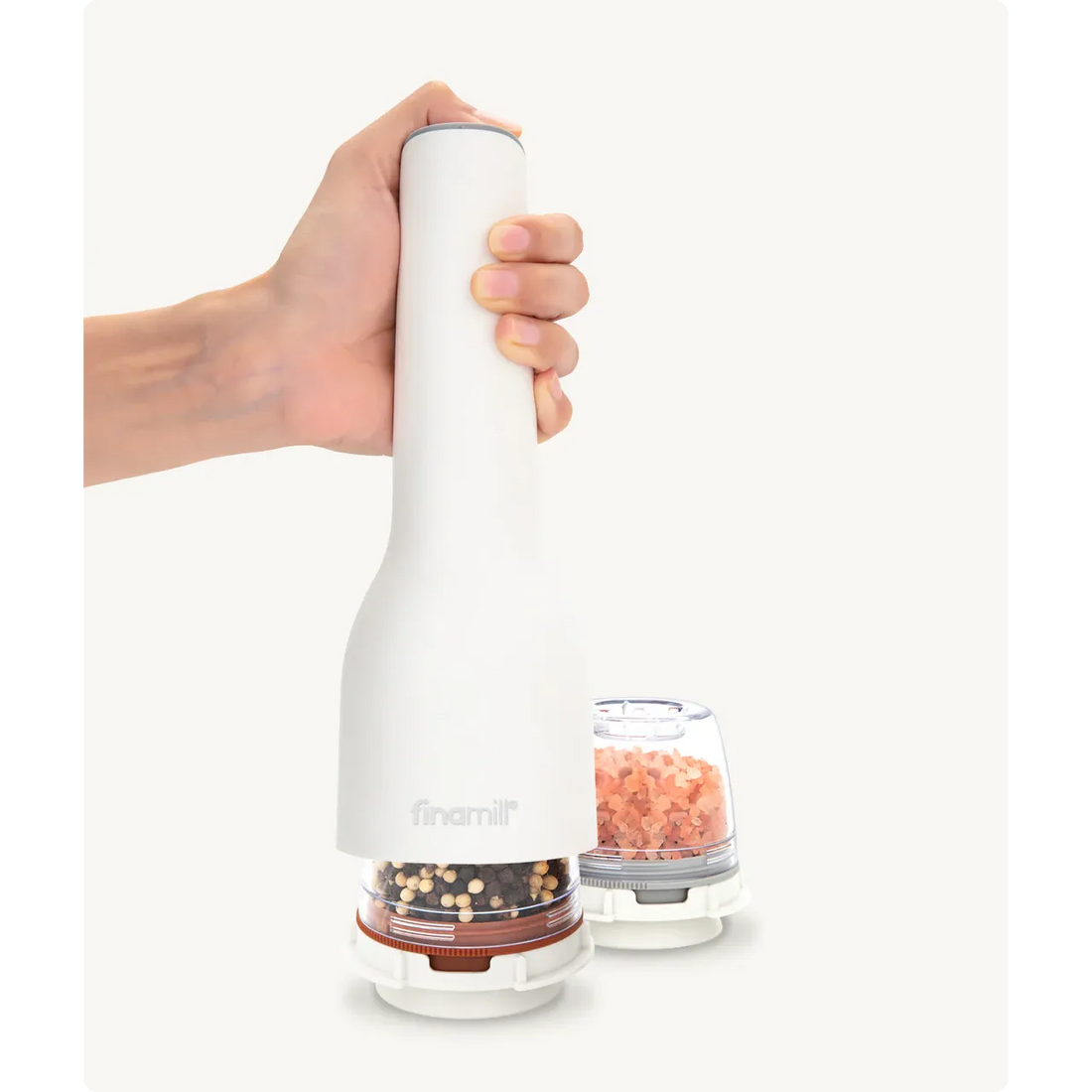Moledor especias Finamill Classic eléctrico off white recargable USB