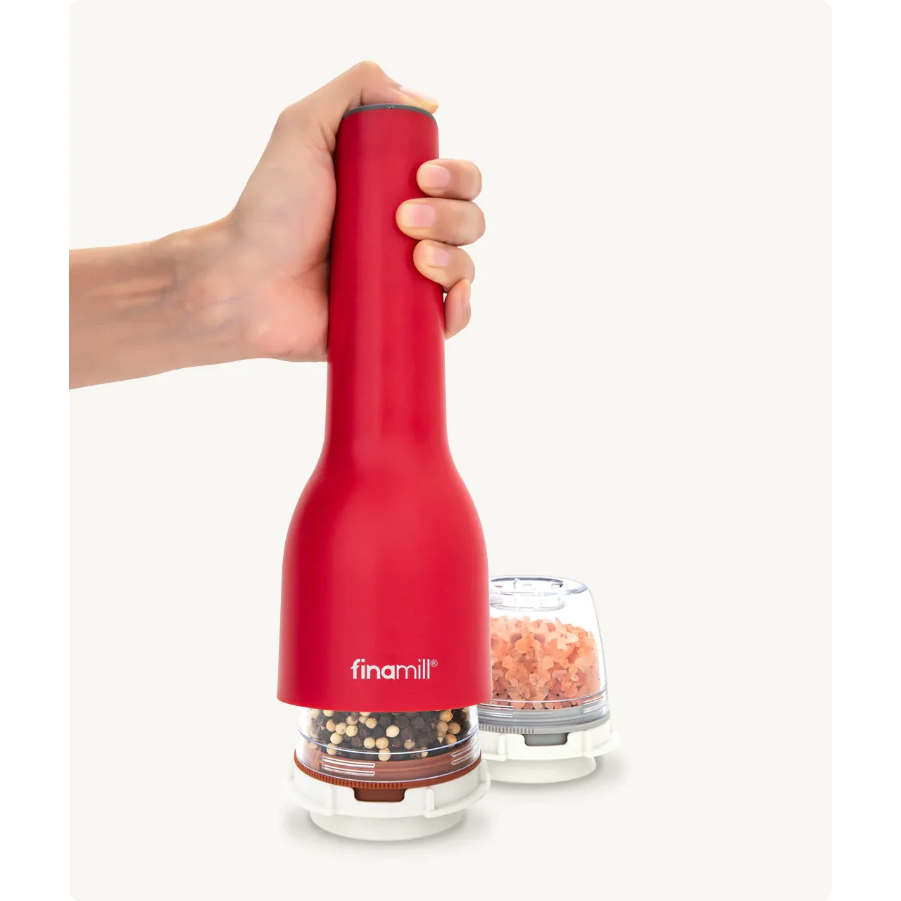 Moledor especias Finamill Classic eléctrico rojo recargable USB