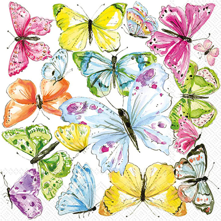 Set x 20 servilletas Butterflies cocktail de papel
