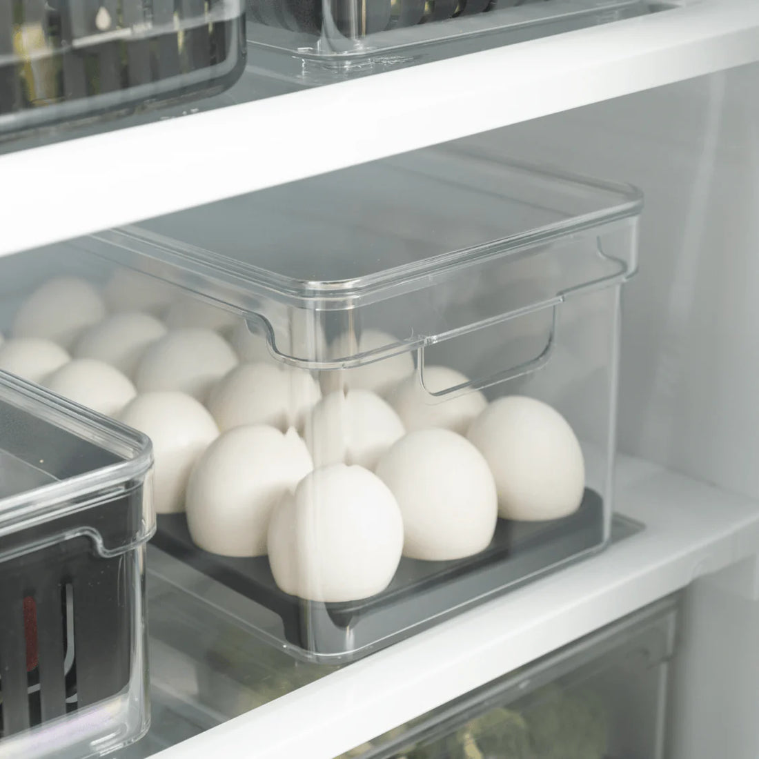 Organizador huevos c/tapa 36un Clear Fresh negro