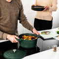 Olla 24cm antiadherente Performance QuanTanium con tapa verde