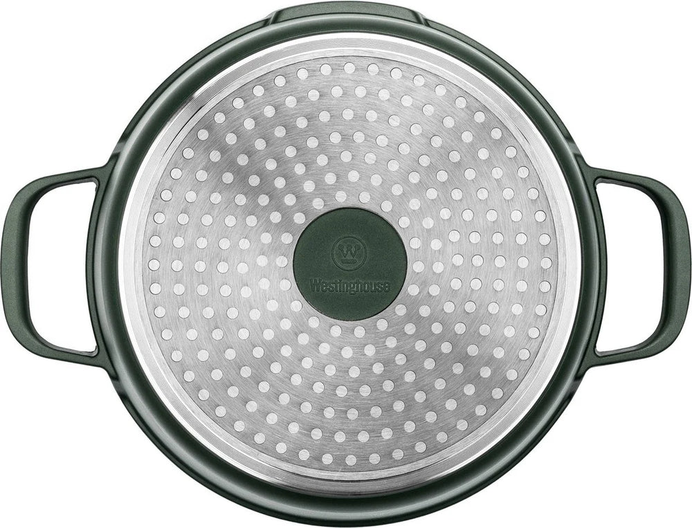Olla 24cm antiadherente Performance QuanTanium con tapa verde