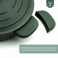 Olla 28cm antiadherente Performance QuanTanium con tapa verde