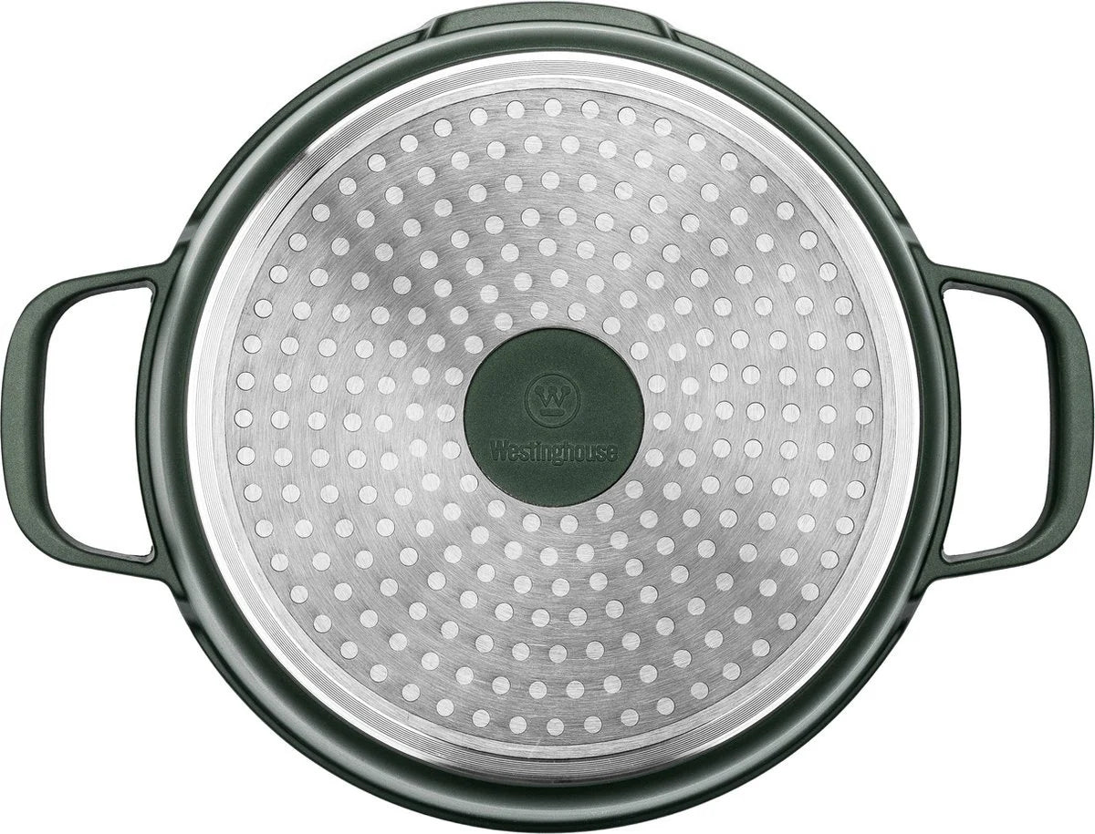 Olla 28cm antiadherente Performance QuanTanium con tapa verde