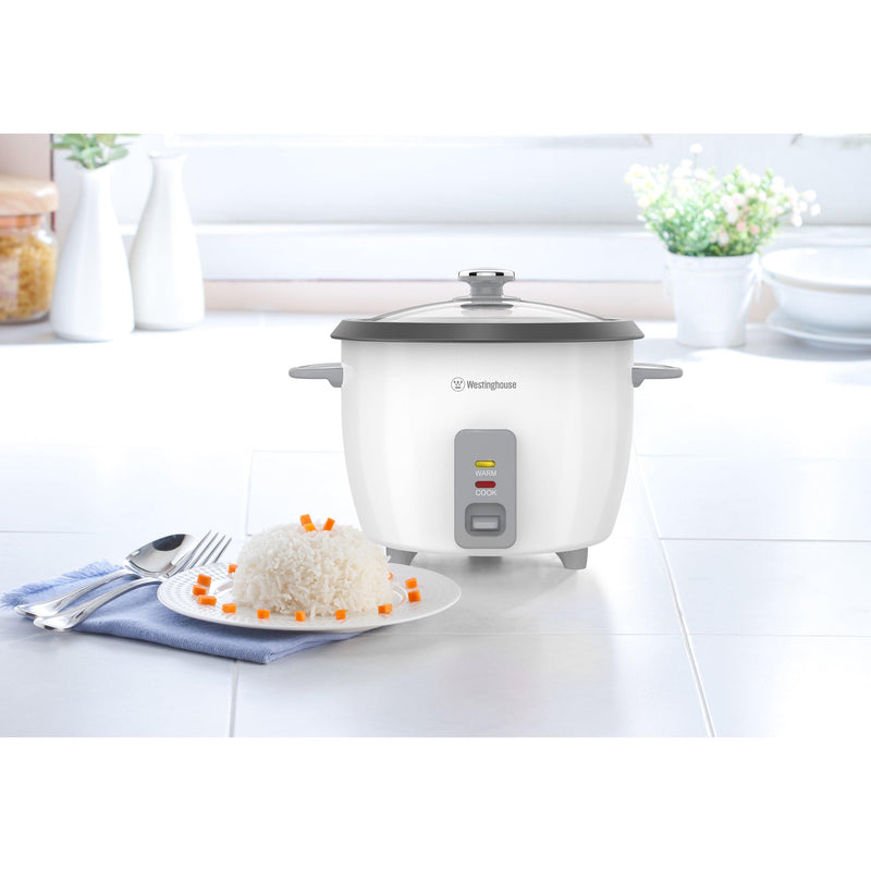 Olla Arrocera Eléctrica Blanca 5 Tazas - Recipiente Antiadherente + Función Calienta