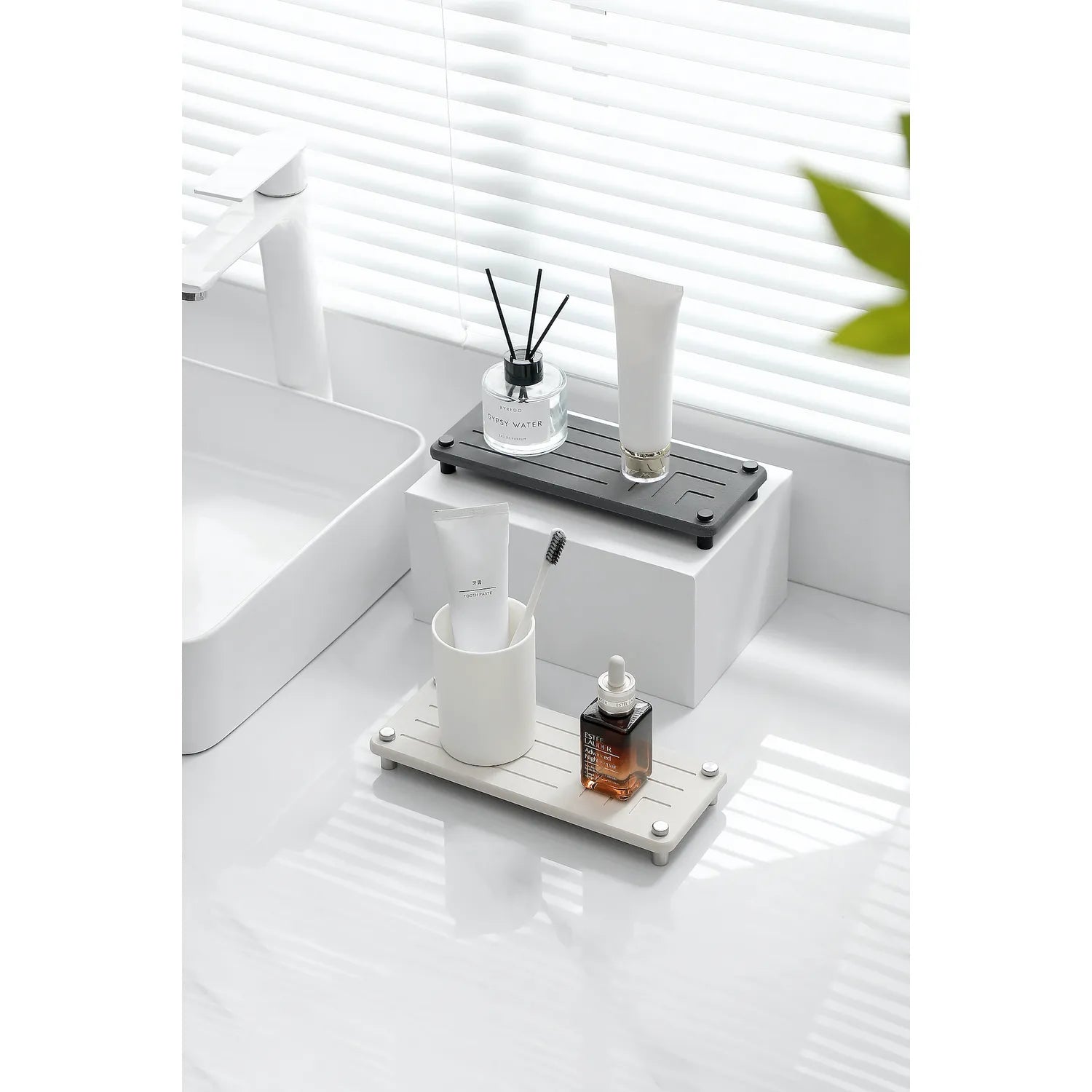 Organizador Multiuso de Diatomita SinkCaddy - Secado Rápido y Antihumedad