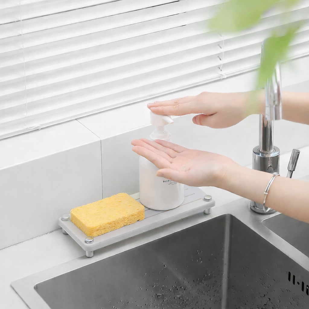 Organizador Multiuso de Diatomita SinkCaddy - Secado Rápido y Antihumedad