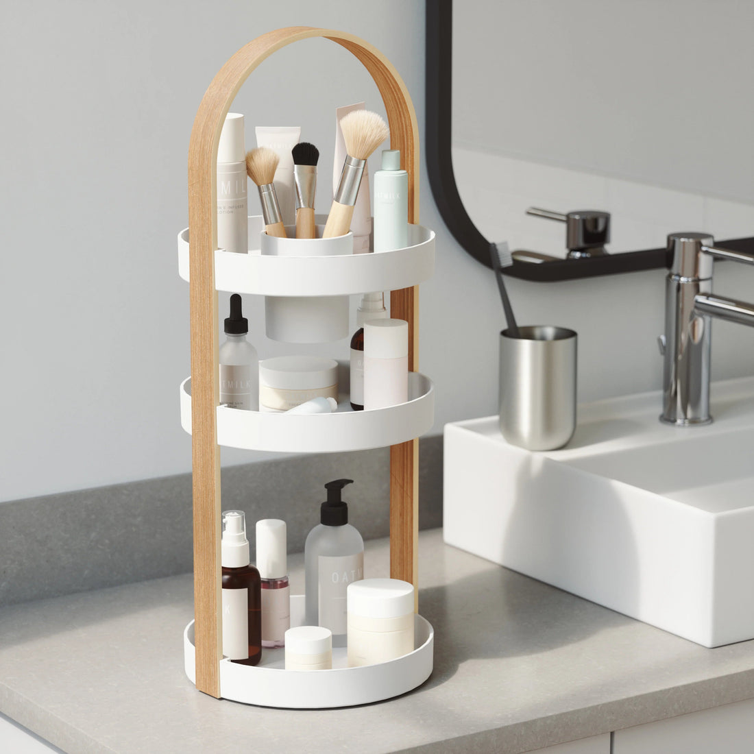 Organizador cosméticos Bellwood blanco