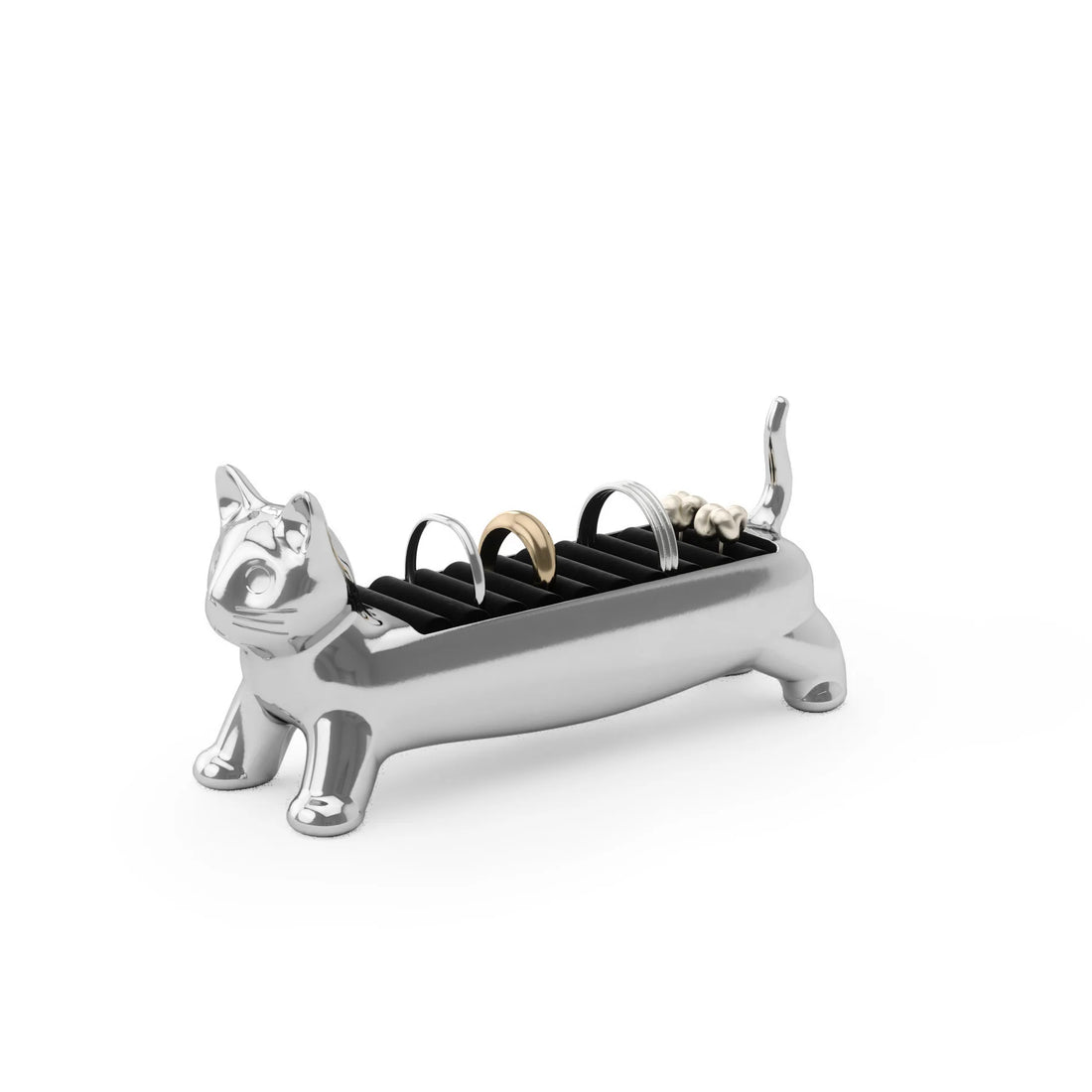 Organizador de anillos diseño Gato Ali plateado Umbra