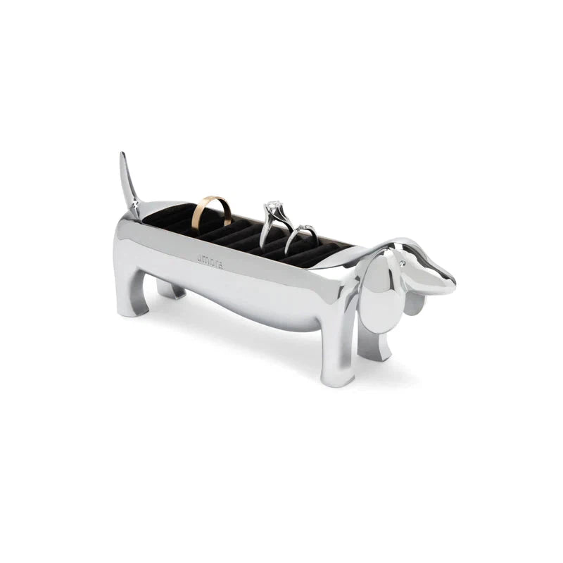 Organizador de anillos diseño Perro Daische plateado Umbra