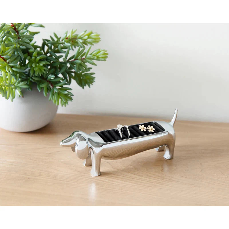 Organizador de anillos diseño Perro Daische plateado Umbra
