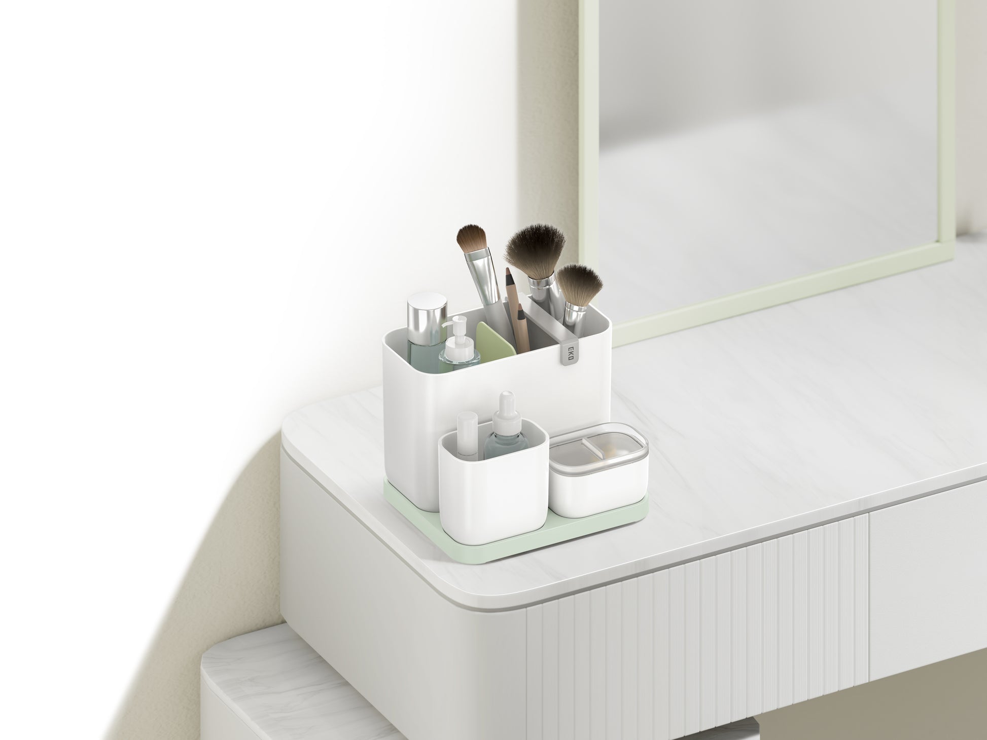 Organizador de baño Bento con base y divisores